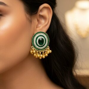 Royal Multicolor Kundan Jhumka Earrings