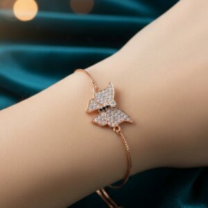 Rose Gold Crystal Adjustable Bracelet