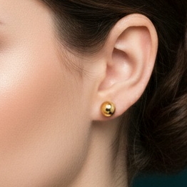 Classic Gold Ball Stud Earrings